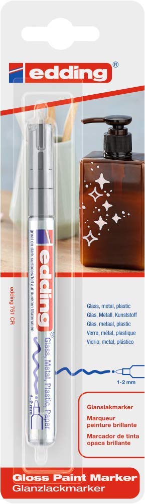 MARCADOR EDDING GLOSS PARA DECORAR 1-2MM PLATA 61-E-751/1 CR-54