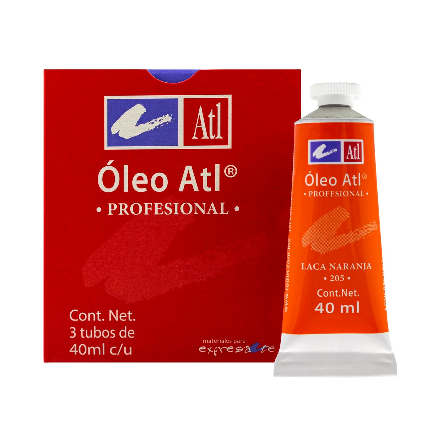 PINTURA AL OLEO ATL T-14 40ML LACA NARANAJA NO 205 11469