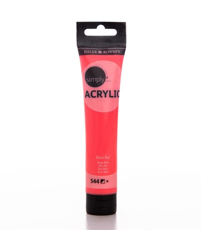 PINTURA ACRILICA SIMPLY ACRYLIC SLIM 75ML NEON RED 60673