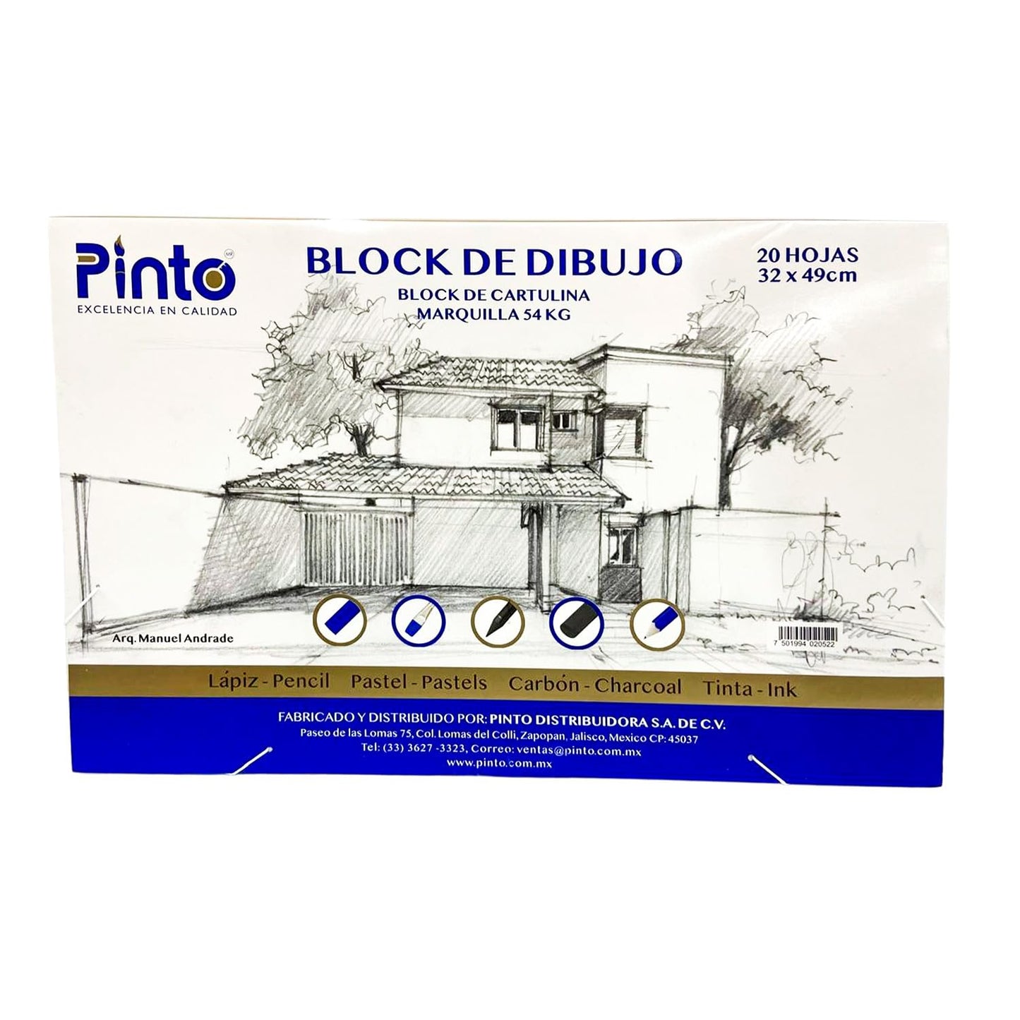 BLOCK PINTO MARQUILLA 32x49cms. 54KG 20 HOJAS C/L 300004
