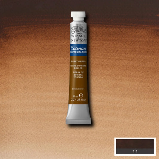 ACUARELA W&N COTMAN 8ML BURT UMBER 076 10389