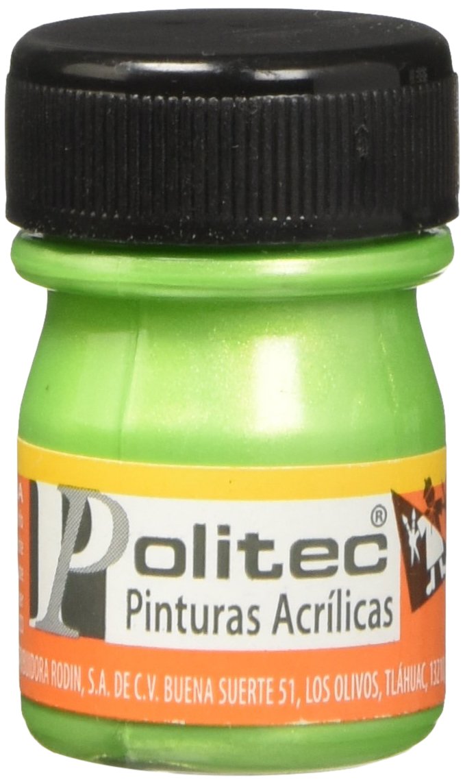 PINTURA ACRILICA POLITEC 20ML L-500 #528 VERDE HOJA METALICO 14364