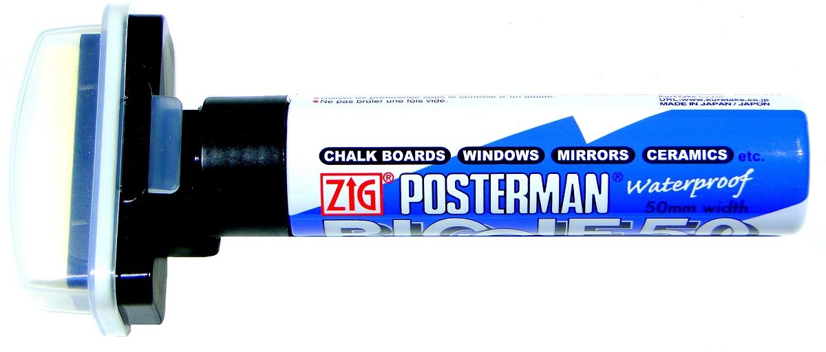 MARCADOR KURETAKE PMA-150 010 NEGRO BIGGIE 50 ANCHO ZIG POSTERMAN 747010