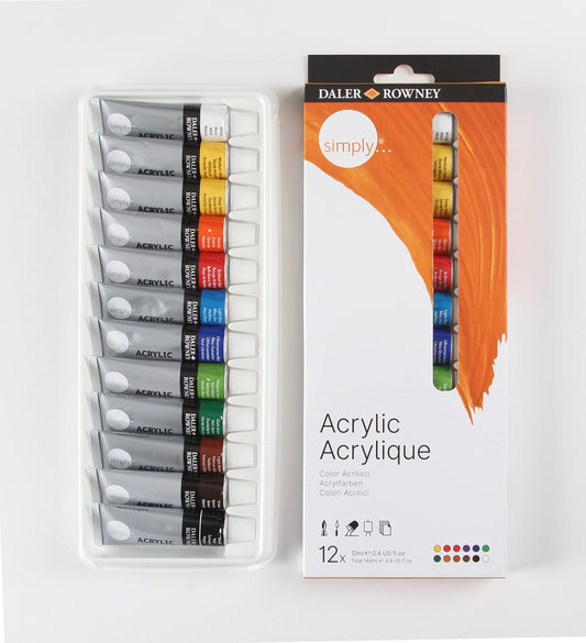 PINTURA ACRILICA SIMPLY 16PC STARTER SET LIENZO Y PINCELES 66425