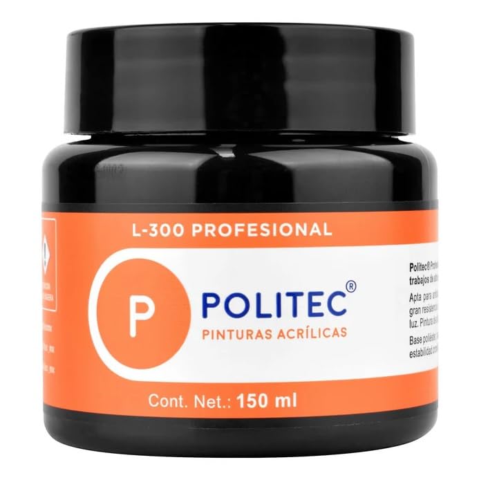 PINTURA POLITEC L-300 PROF. 150ML 3101 NEGRO SUPREMO 30923