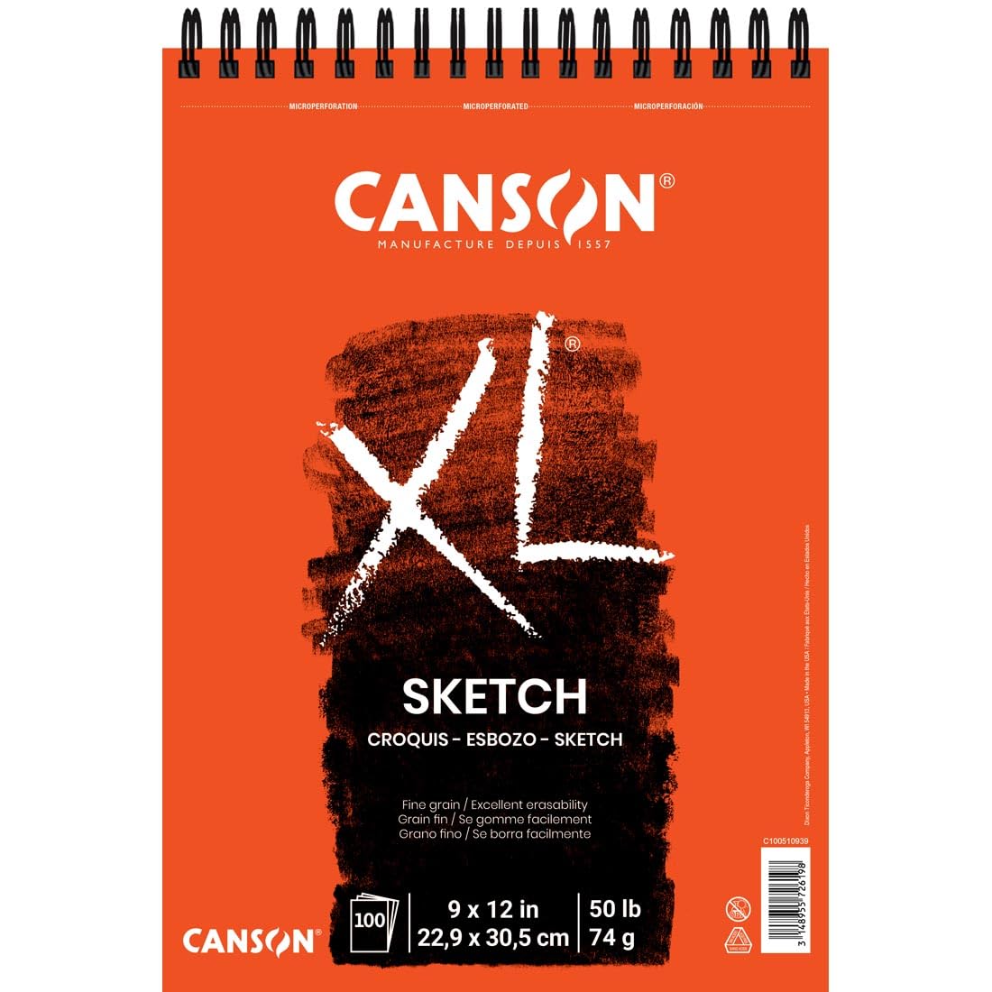 ALBUN CANSON XL SKETCH 74G 22.9X30.5 74G 100H 63266