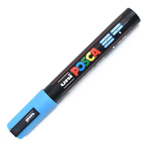 MARCADOR POSCA PC-5M P. MEDIA AZUL CLARO 315.PC5M-AC