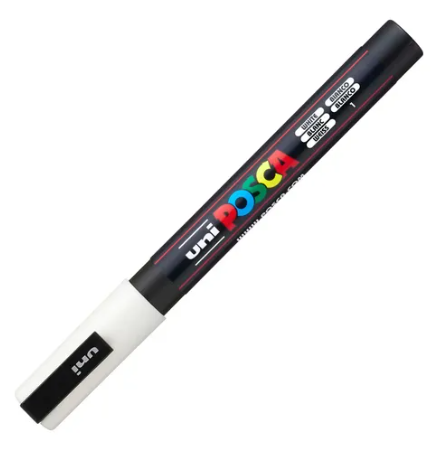 MARCADOR POSCA PC-3M P. FINA BLANCO 315.PC3M-BL