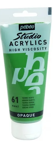 PINTURA ACRILICA PEBEO STUDIO ACRYLICS 100 ML 061 TIERRA VERDE 111061