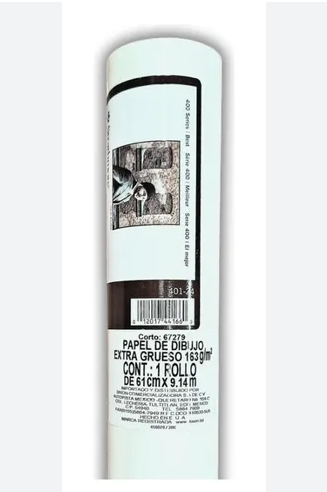 PAPEL PARA DIBUJO STRATHMORE EXTRA GRUESO 61 CM X 914 CM 163 GRS ROLLO 67279