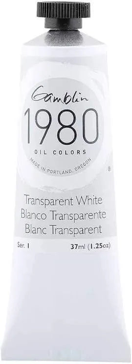 Pintura al oleo Gamblin 1980 Transparent White 37ml
