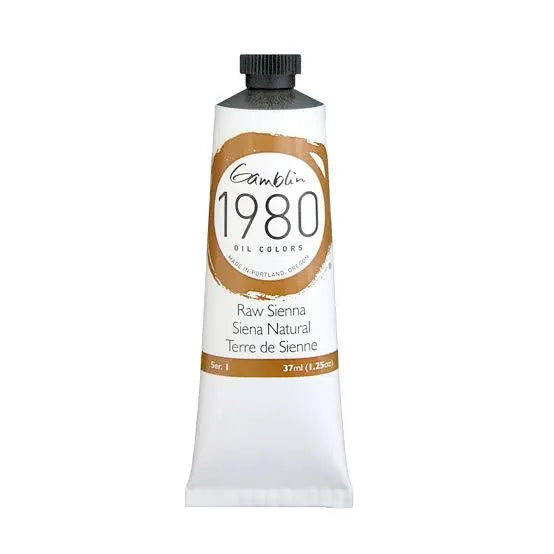 Pintura al oleo Gamblin 1980 Raw Sienna 37ml