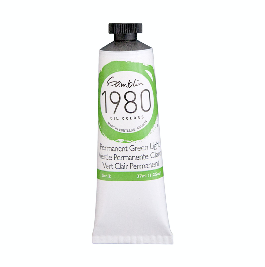 Pintura al oleo Gamblin 1980 Permanent Green Light 37ml