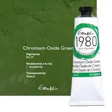 Pintura al oleo Gamblin 1980 Chromium Oxide Green 37ml