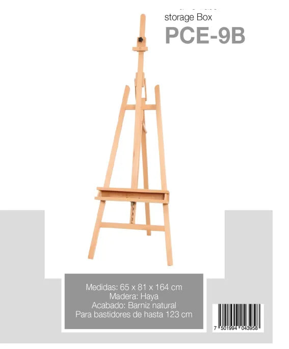 CABALLETE PINTO DE PISO TIPO A CON CAJON PCE-9B MADERA HAYA 65 x 81 x 164(225) cm 387090