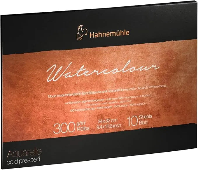 BLOCK HAHNEMÜHLE ACUARELA THE COLLECTION 10HJ 300GM 24X32CM COLD PRESSED 28854