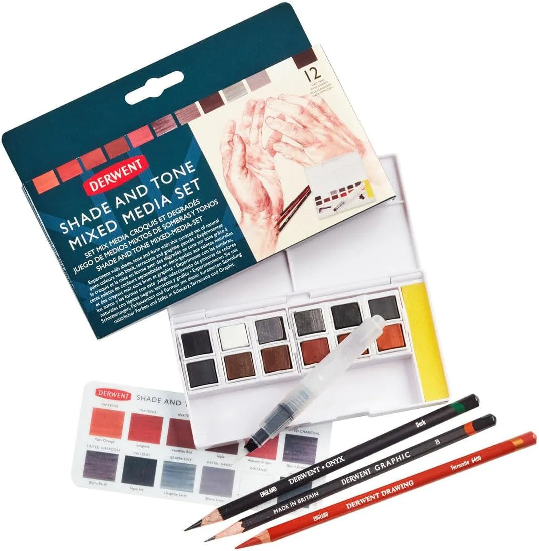 ACUARELAS DERWENT SHADE & TONE MIXED MEDIA SET # 2305903 C12 28906