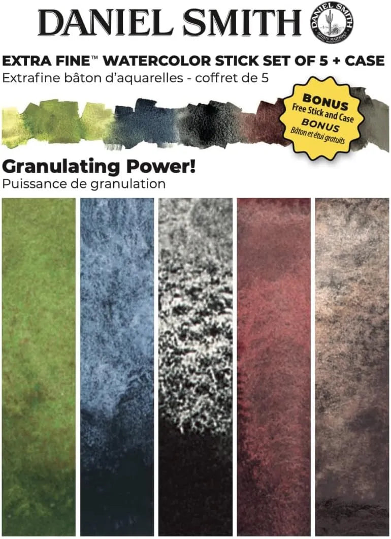 Stick Acuarelas Daniel Smith set 5 Tonos Granulados - Granulating Power 285670109