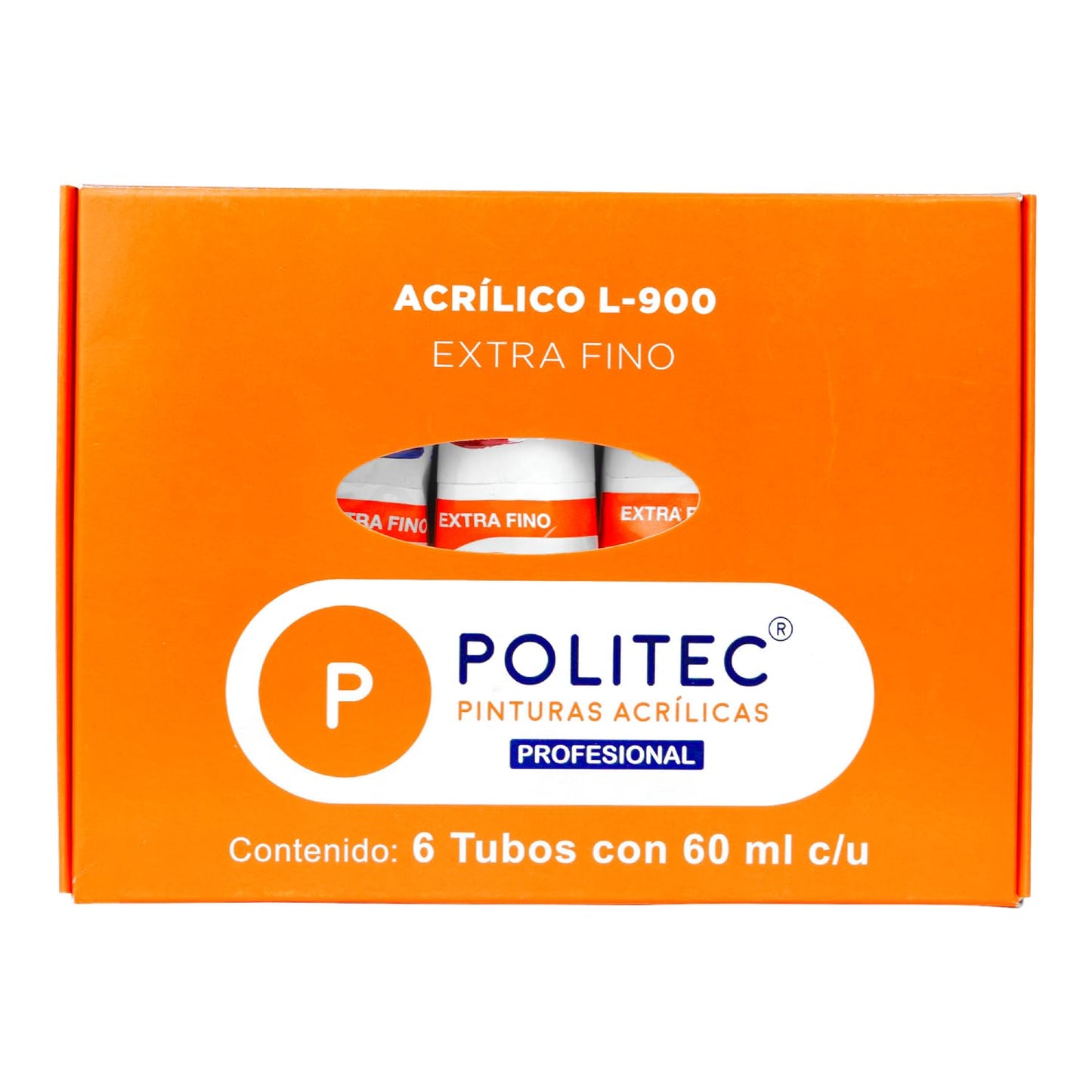 PINTURA ACRILICA POLITEC L-900 SET 6 COLORES 60ML 22269