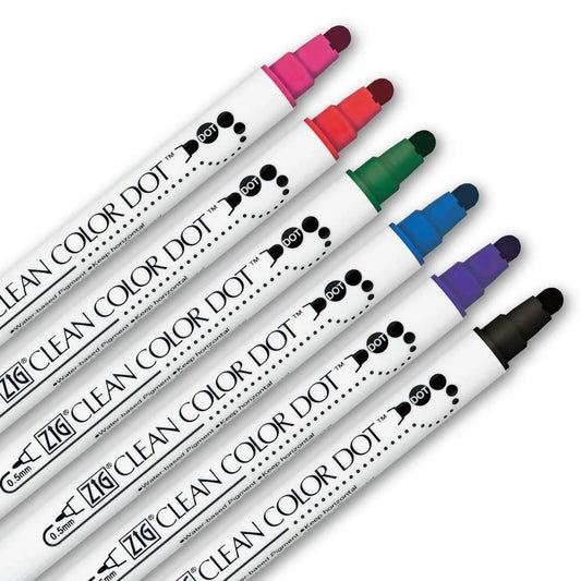 MARCADORES KURETAKE ZIG CLEAN COLOR DOT PUNTA REDONDA TC-61006V 746606