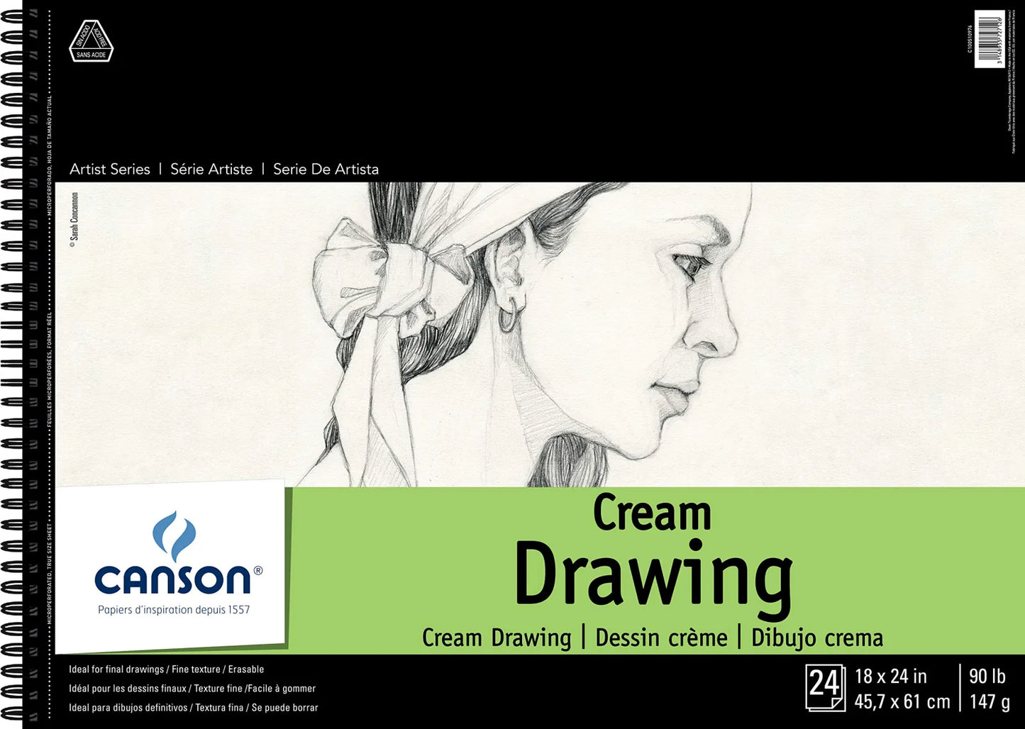 ALBUN 1557 CANSON CREAM DRAWING 45X60CM 24HJ 147G 57523