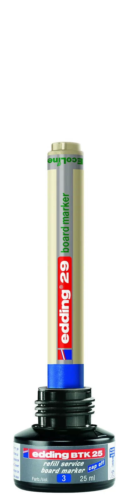 MARCADOR EDDING PIZARRON RECARGABLE ECOLINE P.BISELADA 2-5MM NEGRO 61-E-29-01