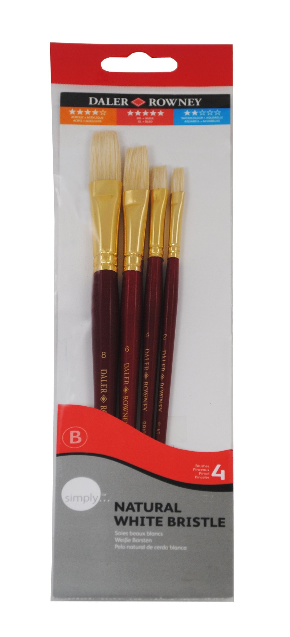 PINCELES BLANCOS MANGO CORTO C4 DALER & ROWNEY 68423