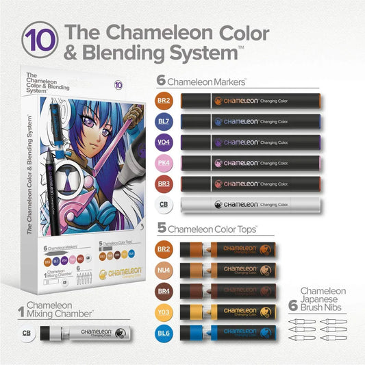 ROTULADORES CHAMELEON DOBLE PUNTA NO.10 ECHCS6610