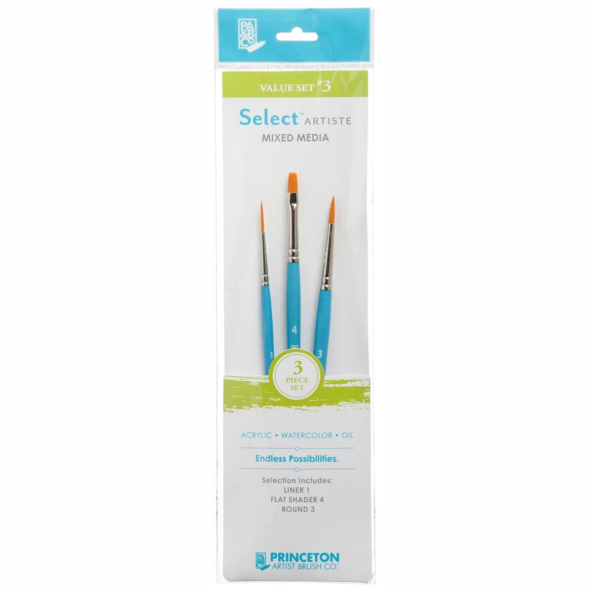 PINCELES PRINCETON SET 3 CON 3 PZAS 67983