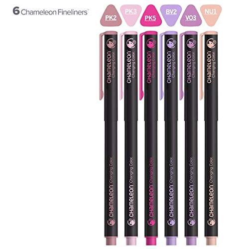 ROTULADORES CHAMELEON PUNTA FINA TONOS FLORALES X 6 PZ ECHFL0603