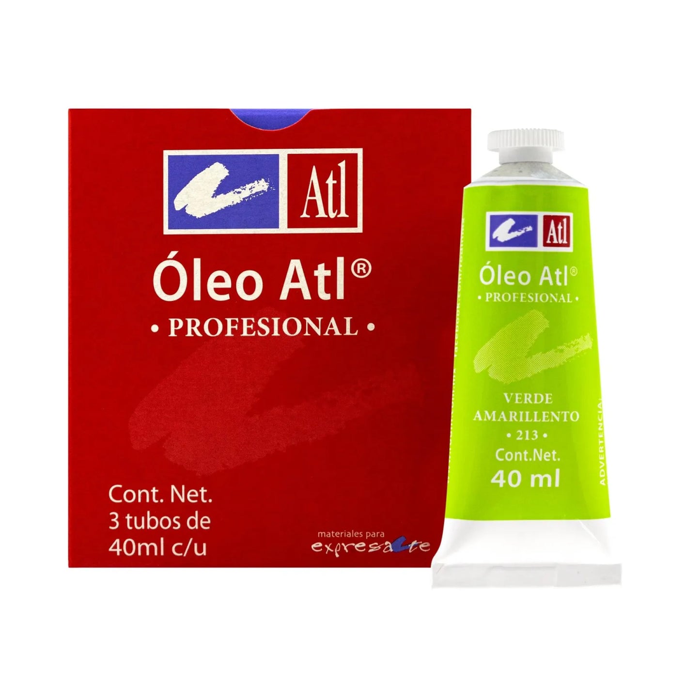 PINTURA AL OLEO ATL T-14 40ML VERDE AMARILLENTO NO 213 11476