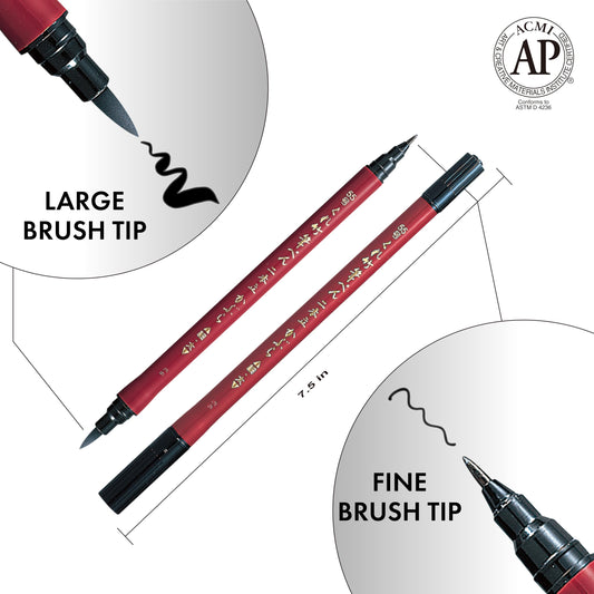 MARCADOR KURETAKE NIHON DATE KABURA BRUSH PEN DOBLE PUNTA NO. 55 DF150-55B 744055