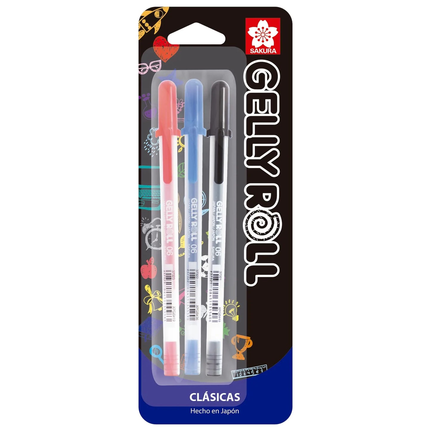 BOLIGRAFO SAKURA GELLY ROLL FINOS C3 COLORES BÁSICOS 22051