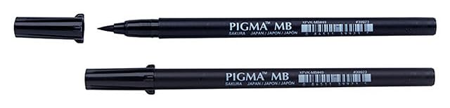 ESTILOGRAFO SAKURA PIGMA PUNTA PINCEL NEGRO PUNTO MEDIO (155MM) 22174