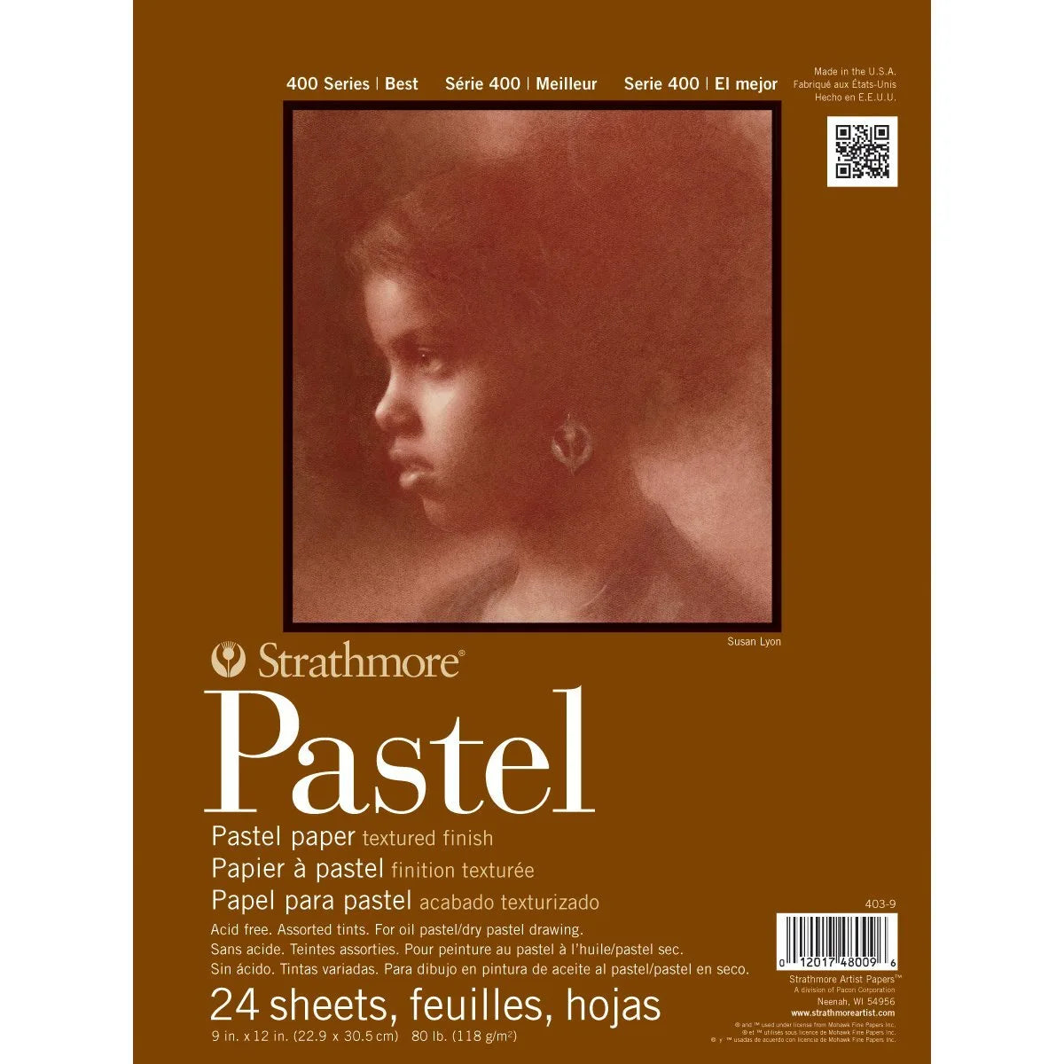 BLOCK STRATHMORE PASTEL 400 22.9 X30.48 CM 24HJS 67276