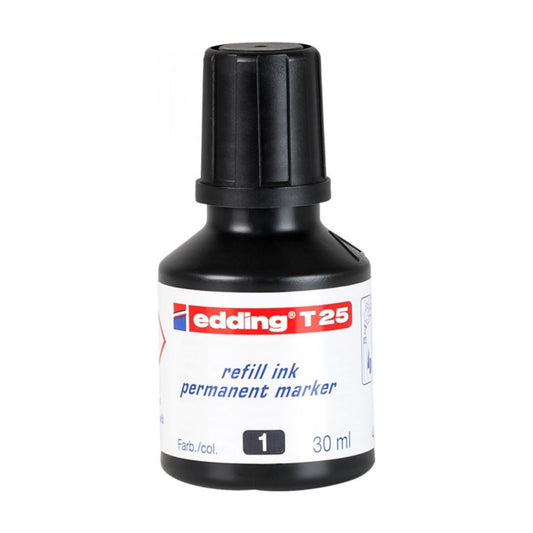 TINTA EDDING RECARGA MARCADOR PERMANENTE 30ML POR GOTEO NEGRO 61-E-T25-01