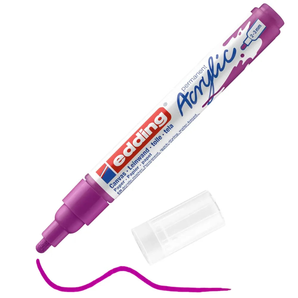 MARCADOR EDDING ACRYLIC 2-3MM CEREZA 61-E-5100-910