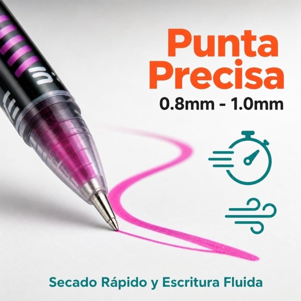 PLUMAS DE GEL PUNTA 1MM X 48 IND-0076