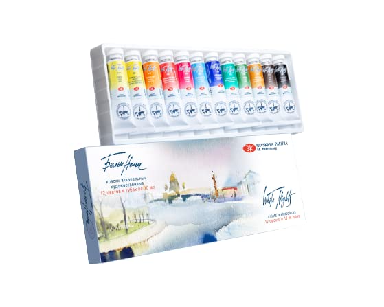 ACUARELAS WHITE NIGHT 12 TUBOS DE 10 ML EN CAJA DE CARTÓN 350010