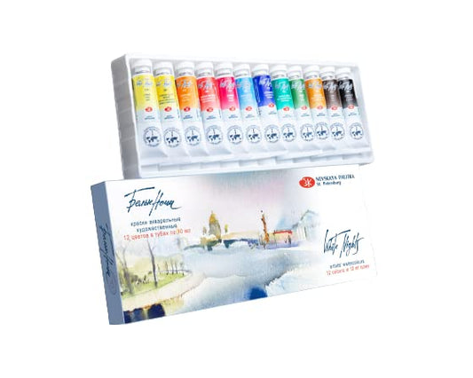 ACUARELAS WHITE NIGHT 12 TUBOS DE 10 ML EN CAJA DE CARTÓN 350010