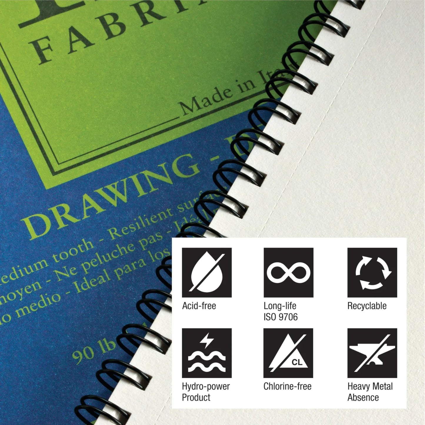 BLOCK FABRIANO 1264 DRAWING ESPIRAL 50H 9X12 G 120 557582
