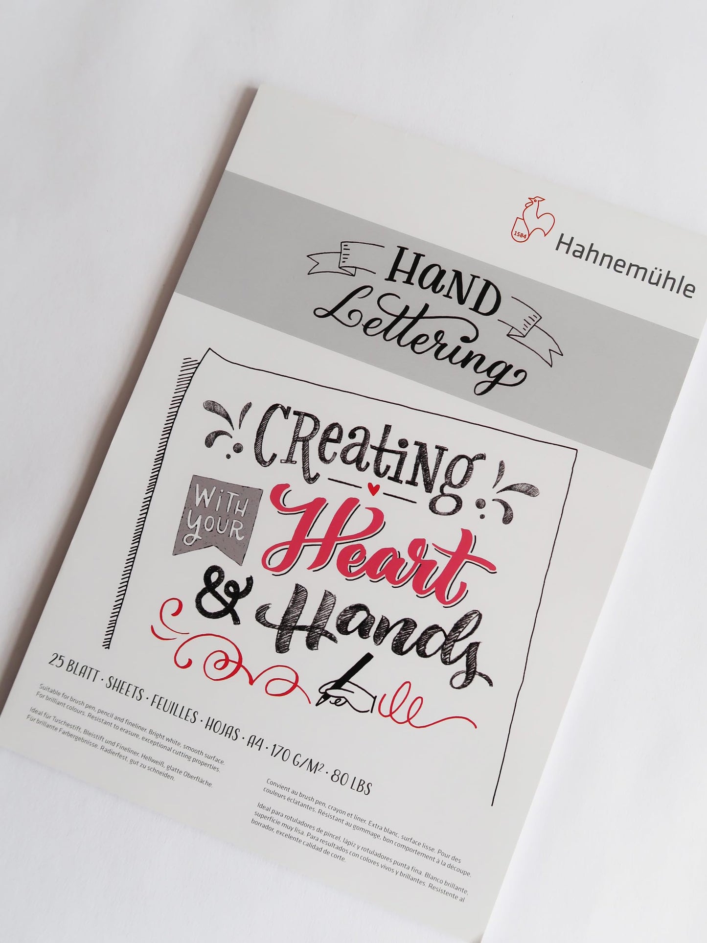 BLOCK HAHNEMÜHLE HAND LETTERING 25HJ A5 170GMS 22990