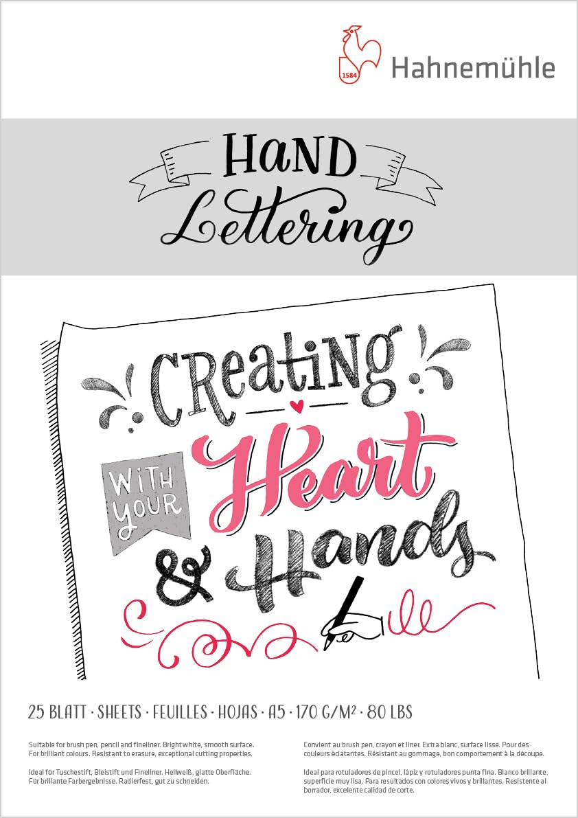 BLOCK HAHNEMÜHLE HAND LETTERING 25HJ A5 170GMS 22990