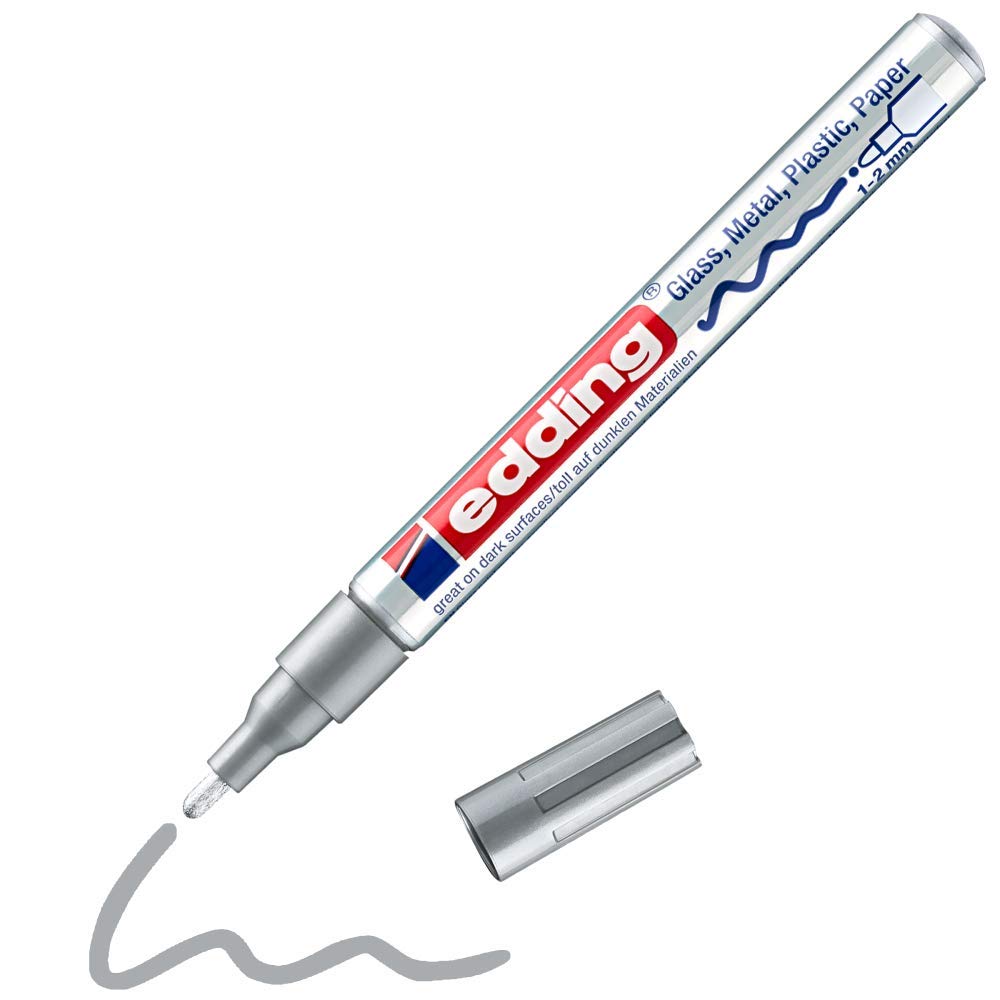 MARCADOR EDDING GLOSS PARA DECORAR 1-2MM PLATA 61-E-751/1 CR-54