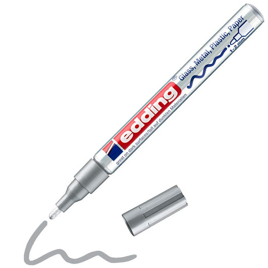 MARCADOR EDDING GLOSS PARA DECORAR 1-2MM PLATA 61-E-751/1 CR-54