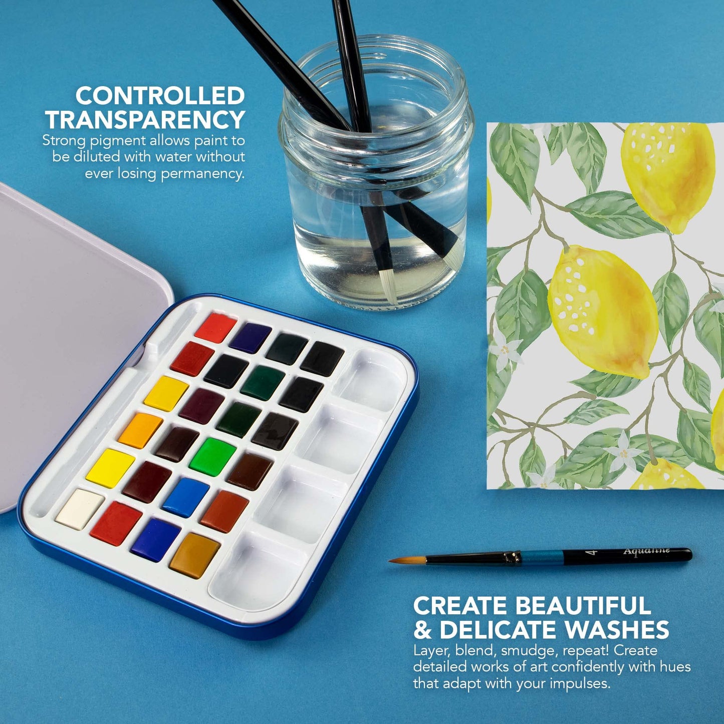 ACUARELA AQUAFINE MINI TRAVEL EST. MET. DE VIAJE CON 24 PASTILLAS 58325