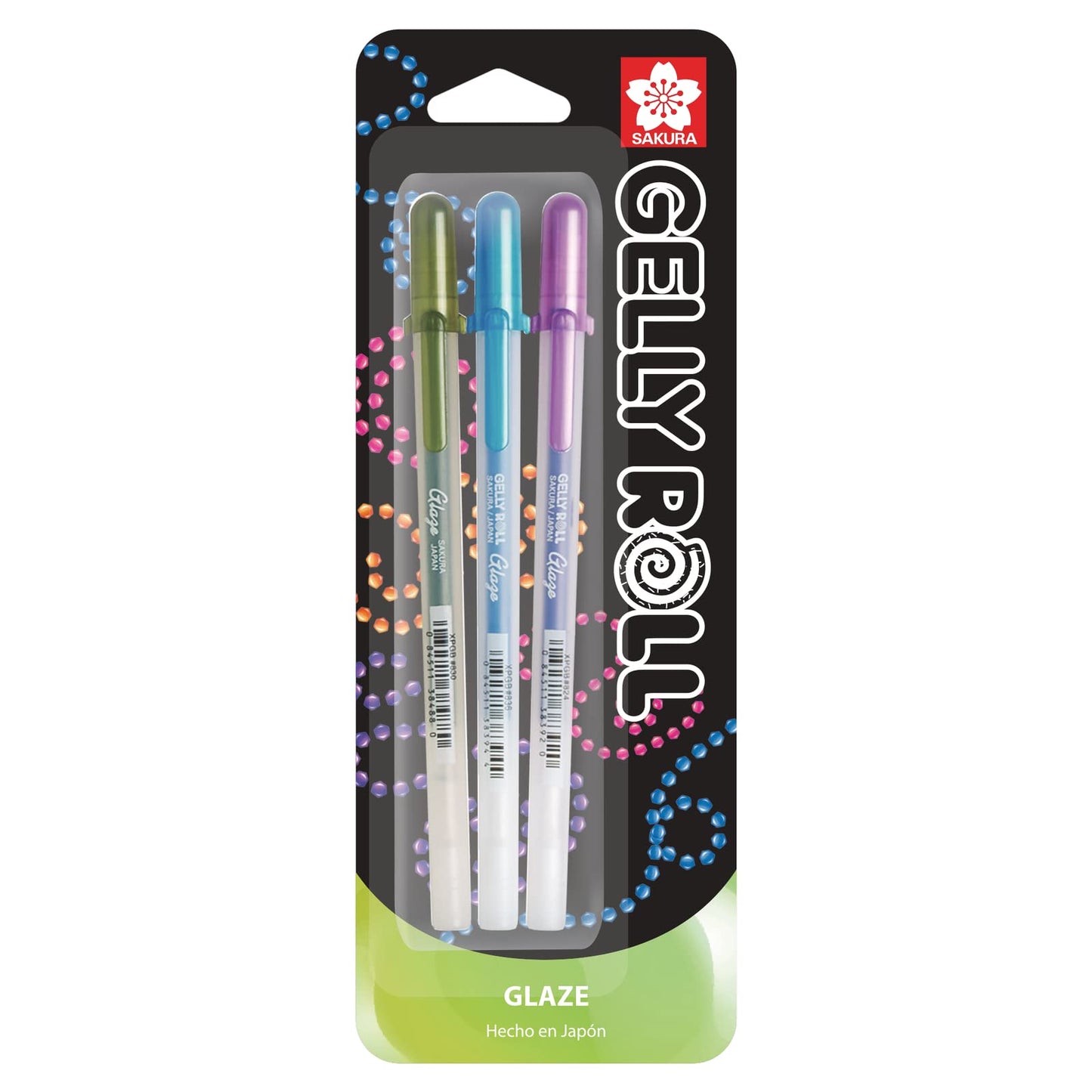 BOLIGRAFO SAKURA GELLY ROLL BLISTER X 3 PIEZAS GLAZE 28921