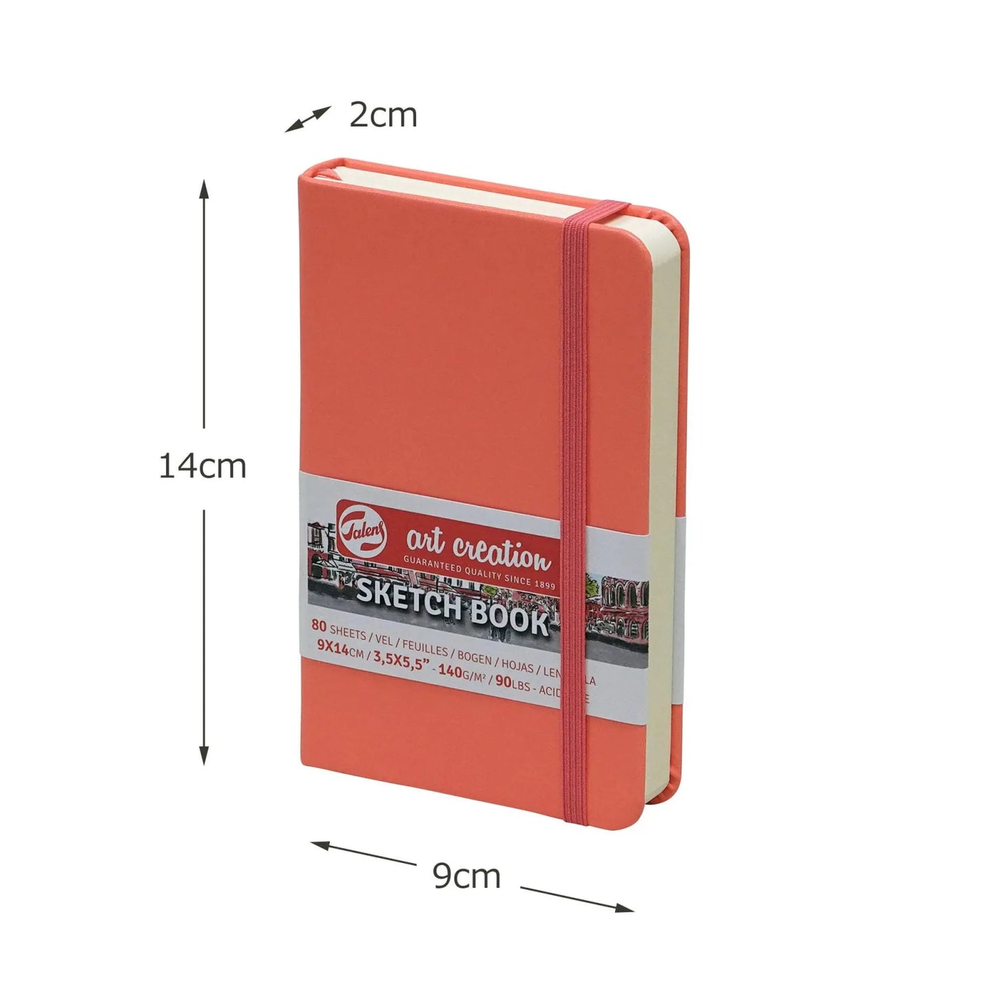BLOCK SKETCHBOOK TALENTS ART CREATION CORAL 9X14CM 80HJ 140GR 28737