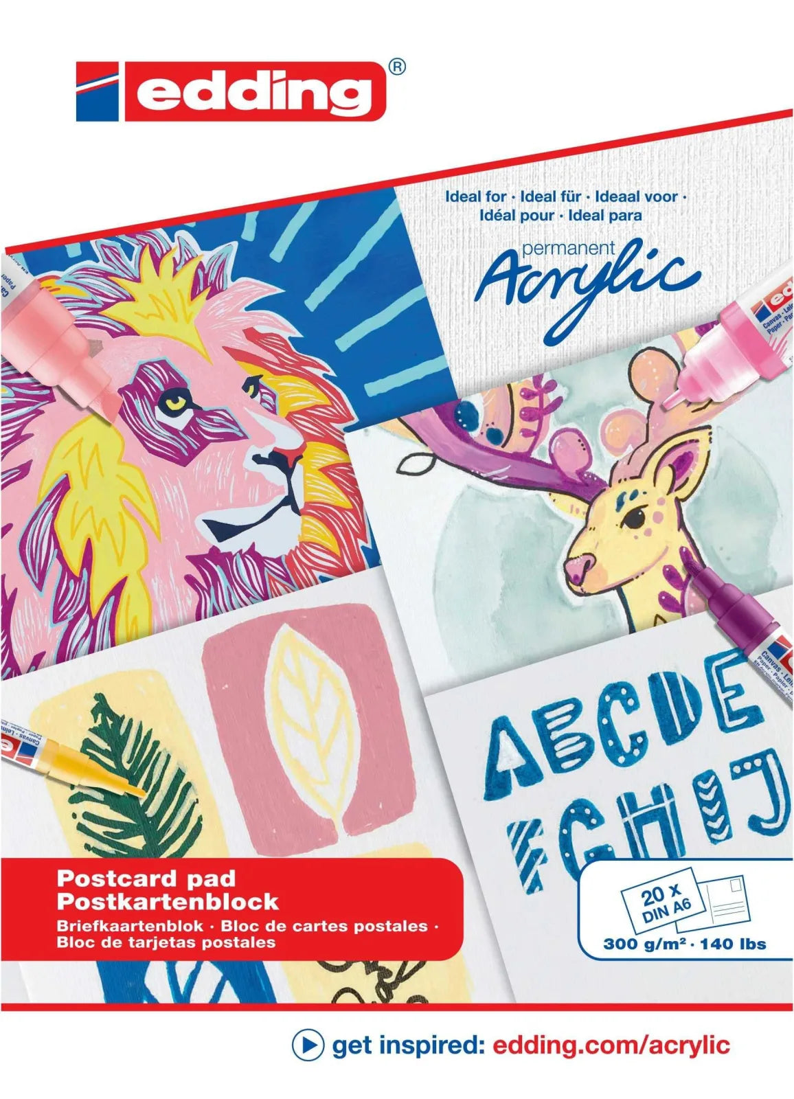 BLOCK EDDING ACRYLIC A6 10X15CM 300G 20H 61-E-30010-A6
