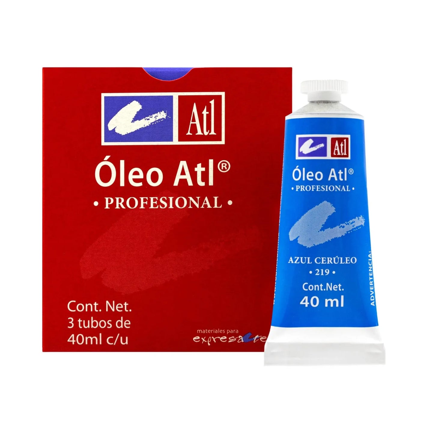 PINTURA AL OLEO ATL T-14 40ML AZUL CERULEO NO 219 11482